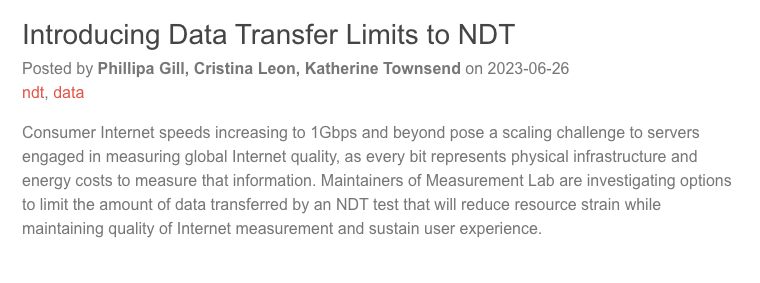 NDT limits
