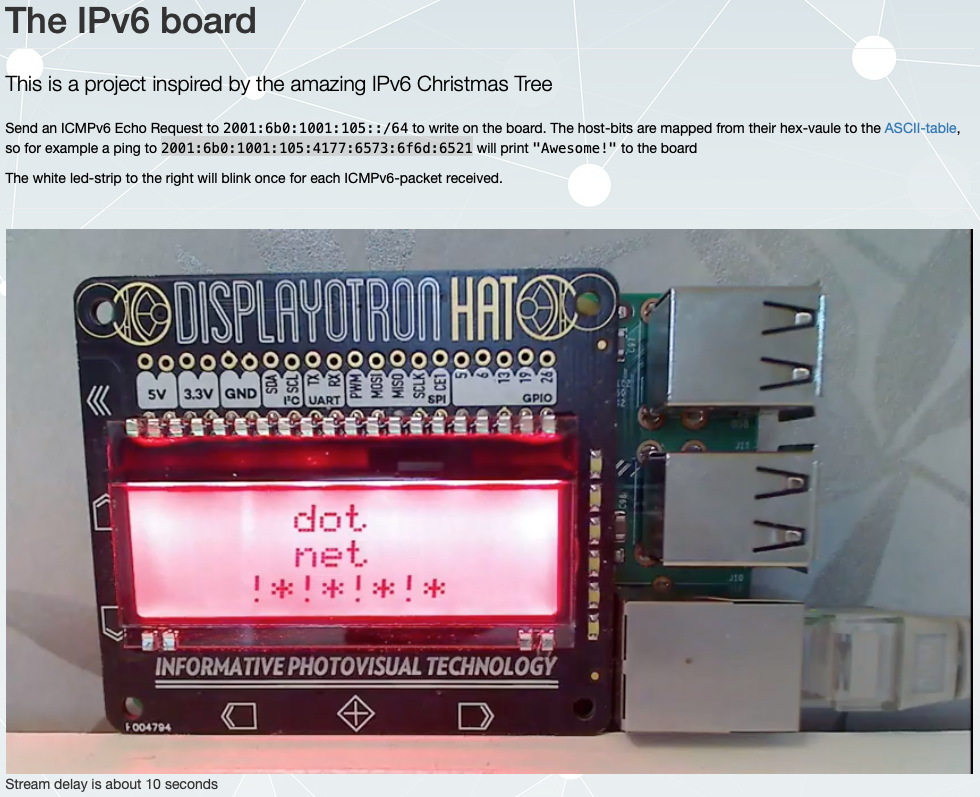 The IPv6 board